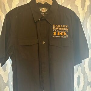 Harley Davidson 110th anniversary dress shirt